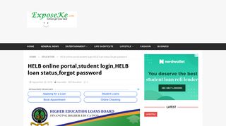HELB online portal,student login,HELB loan status,forgot password