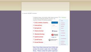 E- Journals in HELINET Consortium - Google Sites