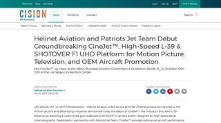 Helinet Aviation and Patriots Jet Team Debut Groundbreaking CineJet ...