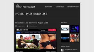 Helixstudios.net Passwords List - Gay Porn Password