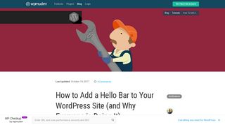 How to Add a Hello Bar to Your WordPress Site (and Why Everyone is ...