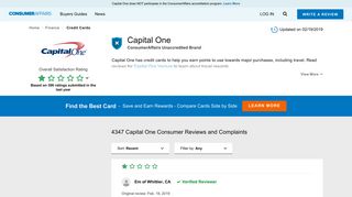 Top 4,327 Reviews and Complaints about Capital One