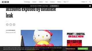 3.3 million Hello Kitty user accounts exposed by database leak ...