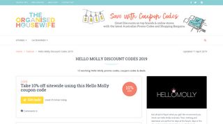Hello Molly Discount Codes & Promo Codes In February 2019 Australia