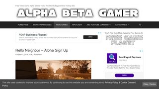Hello Neighbor – Alpha Sign Up | Alpha Beta Gamer