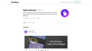 hello network – Medium