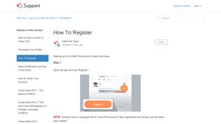How To Register - Hello Pal - Zendesk