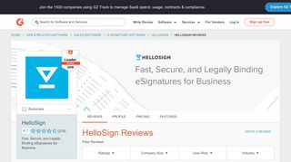 HelloSign Reviews 2019 | G2 Crowd