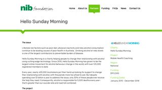 Hello Sunday Morning - Public Site - nib Foundation