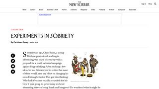 Experiments in Sobriety | The New Yorker