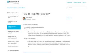 How do I log into HelloFax? – Help Center - HelloSign