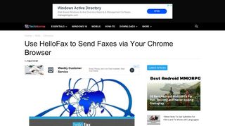 Send a Free Fax Online Right From Chrome with HelloFax