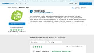 Top 3,188 Reviews and Complaints about HelloFresh
