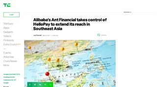 Alibaba's Ant Financial takes control of HelloPay to extend its reach in ...