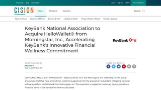 KeyBank National Association to Acquire HelloWallet® from ...