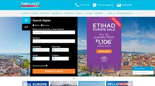 Helloworld Travel – Deals on Accommodation, Flights, Cruises and More