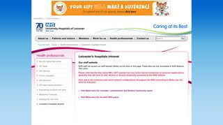 Leicester's hospitals intranet