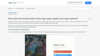 Why does the student take-home login page display ... - securly support