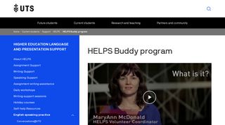 HELPS Buddy program | University of Technology Sydney