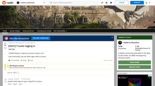 [XBOX] Trouble logging in. : elderscrollsonline - Reddit