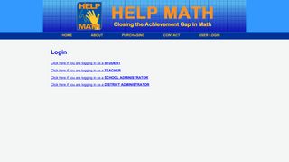 user login - Help Math Program