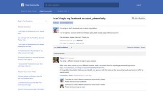 I can't login my facebook account, please help. | Facebook Help ...