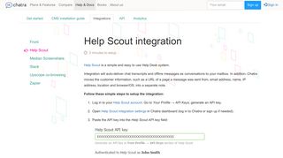 Helpscout + Chatra Live Chat Integration