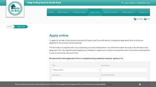 Apply Online - Help to Buy East and South East