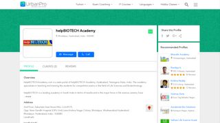 helpBIOTECH Academy in Bholakpur, Hyderabad - UrbanPro.com