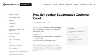 How do I contact Squarespace Customer Care? – Squarespace Help