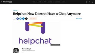 Helpchat Now Doesn't Have a Chat Anymore - Entrepreneur