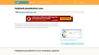 Help Desk Janalakshmi (Helpdesk.janalakshmi.com) - ManageEngine ...