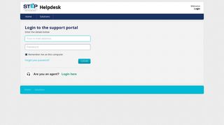 Sign into : Helpdesk - Support