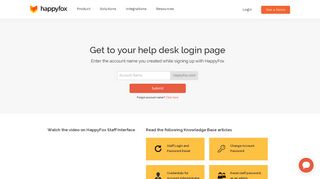 HappyFox Help desk | Login