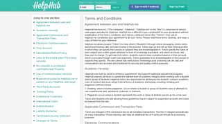 Terms and Conditions of Use – HelpHub