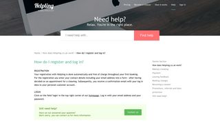 How do I register and log in? - Helpling | Portal