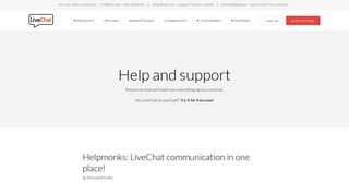 Helpmonks LiveChat | Helpmonks: LiveChat communication in one ...