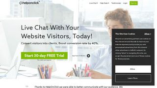 Live Chat Software & Help Desk Software | HelpOnClick | Learn More