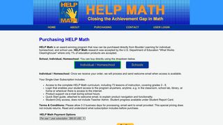 Purchasing - Help Math Program