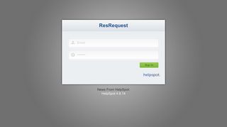 Login - ResRequest - HelpSpot