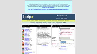 Find Hosts International - HelpX