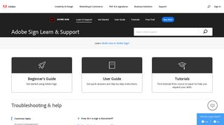 Adobe Sign Learn & Support - Adobe Help Center
