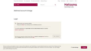 Address/account change - Helsana