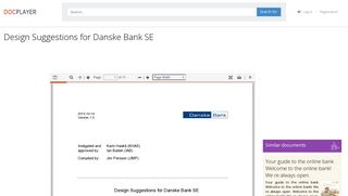 Design Suggestions for Danske Bank SE - PDF - DocPlayer.net