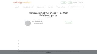 HempWorx CBD Oil Drops Helps With Pain/Neuropathy!