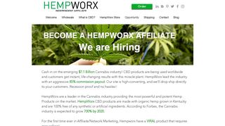 HempWorx | Affiliate / Network Opportunity