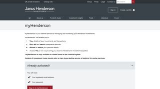 myHenderson - Janus Henderson Investors
