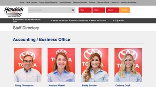 Staff Directory - Hendrick Toyota Wilmington
