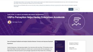 UltiPro Perception Helps Henley Enterprises Accelerate ...