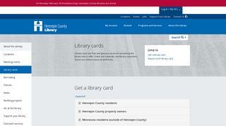 Library cards | Hennepin County
